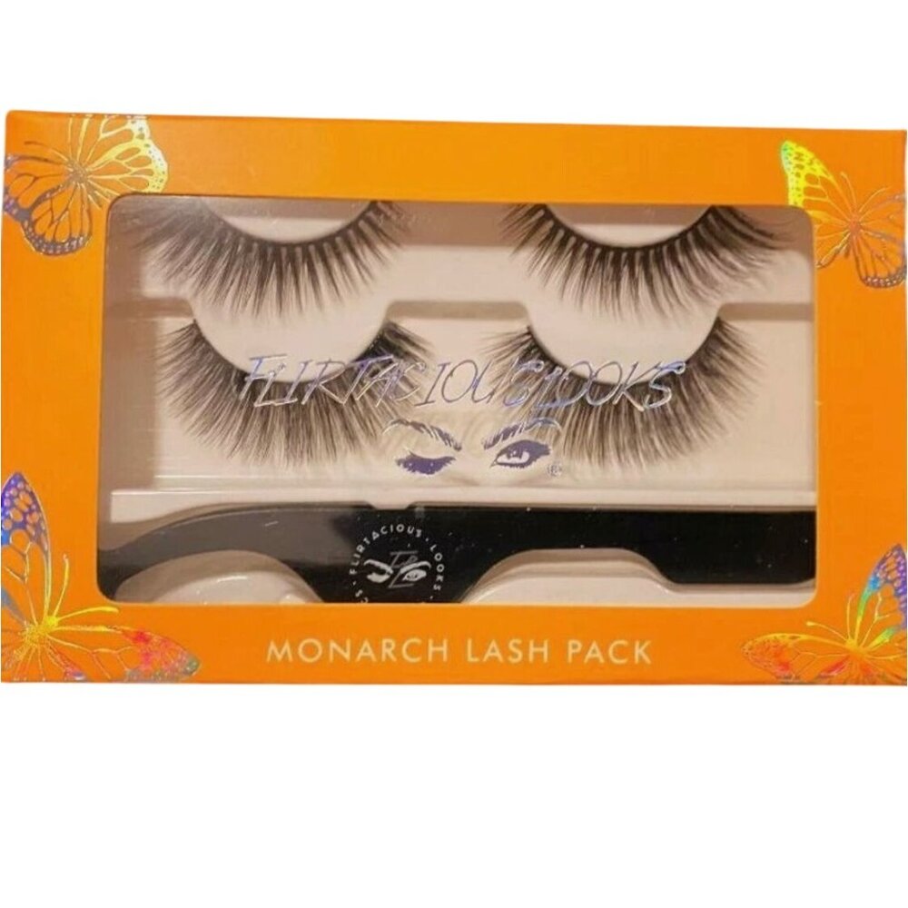 Flirtacious Looks Monarch Lash Pack False Eyelashes 2 Pair of Black Falsies